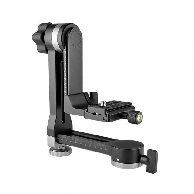 Vertical Gimbal Tripod Head Aluminium Alloy 1/4 or 3/8 Screw for DSLR