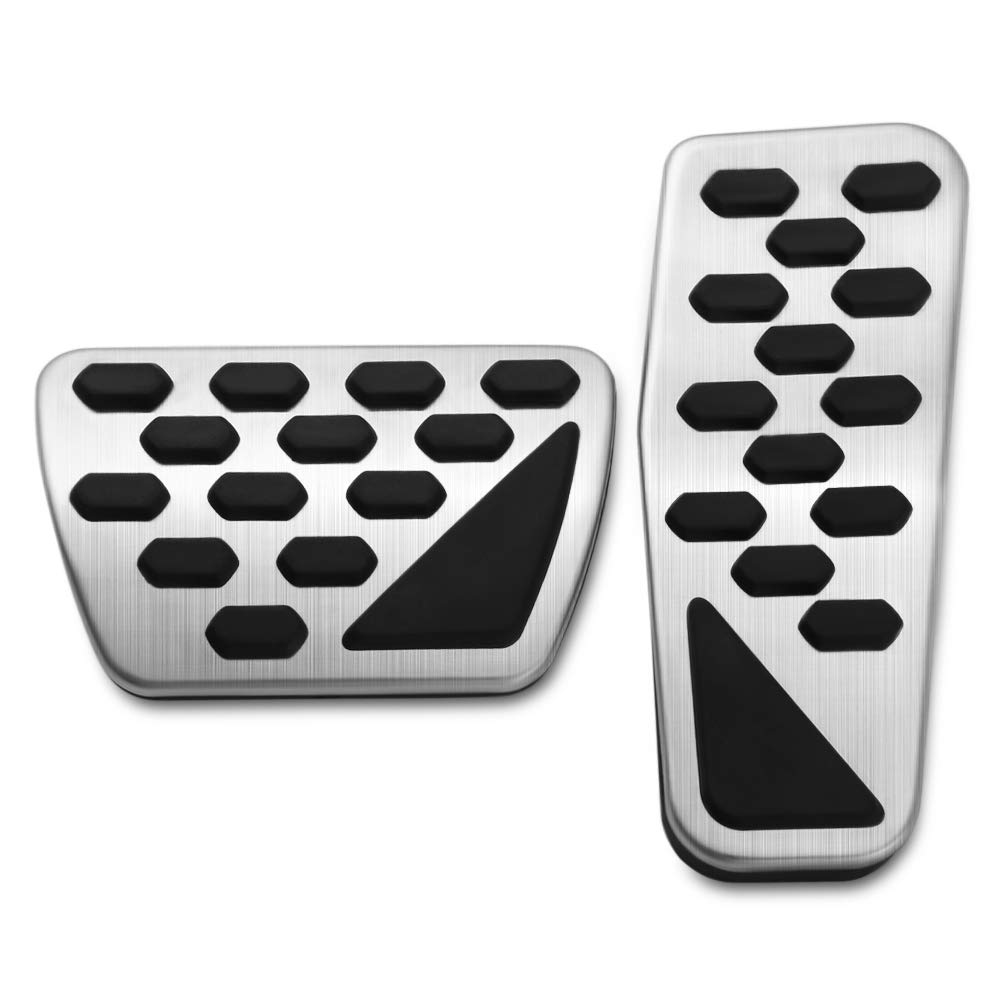 2 pcs/set Gas And Brake Pedal Cover Auto Stainless Steel Foot Pedal Pad
