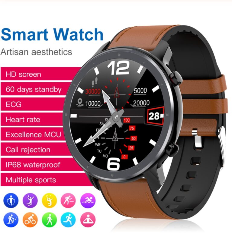 L11 Smart Bracelet Round Dial Touch Screen Sports Step Count Heart Rate ...