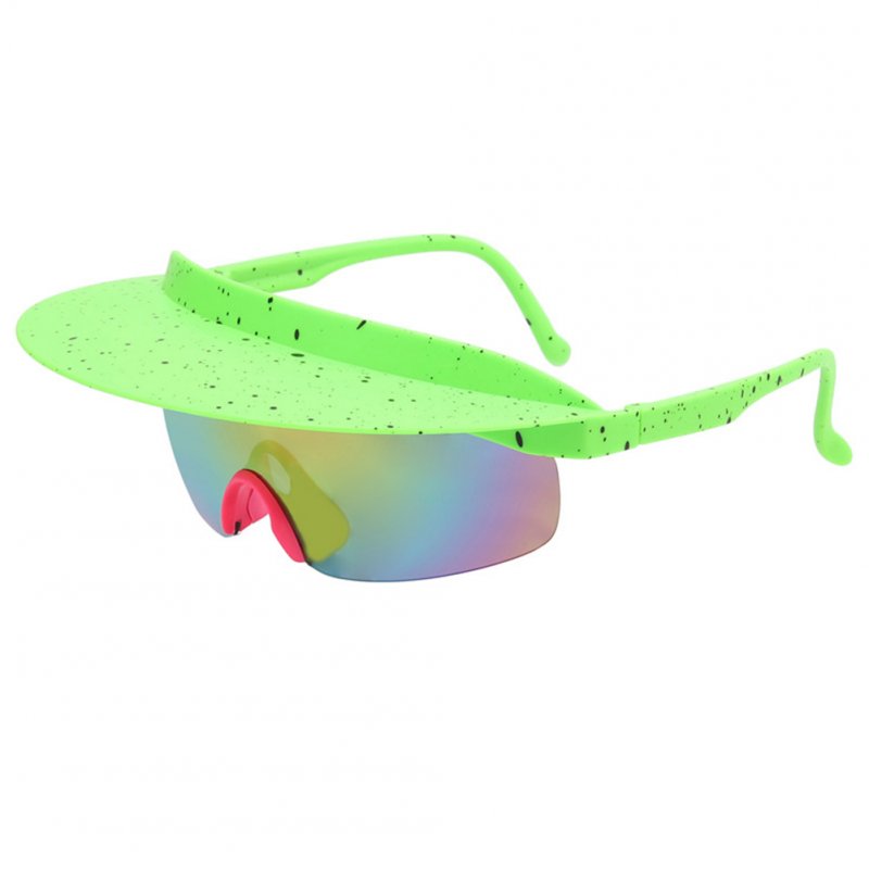 1 Pair Men Women Fashion Cycling Glasses High-definition Lenses Colorful Hat Brim Outdoor Sport Sunglasses Eyewear