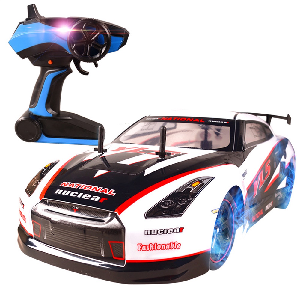 1:10 2.4g RC High-speed Car Rechargeable Electric Drift Four-wheel Drive Racing Remote Control Car Toy Blue