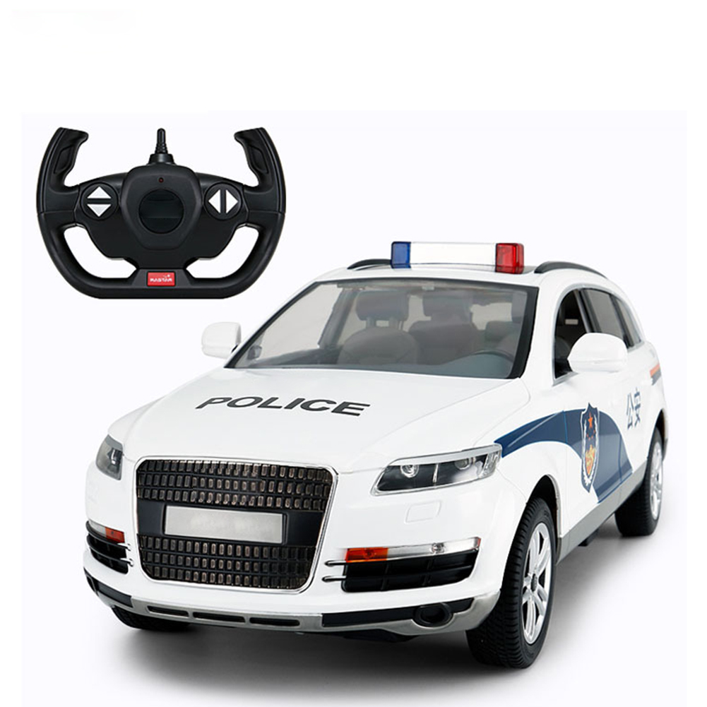 1:14 Scale Q7 Police Remote Control Car Drift Large Electric Police Car Model Toy with Sound Light for Children