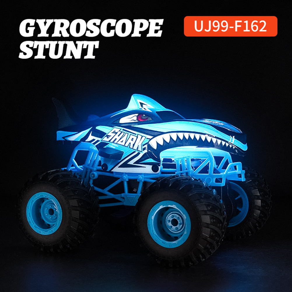 1:16 2.4G RC Stunt Car Shark Head Gyroscope Upright 360 Degree Rotation Remote Control Car with Music Light