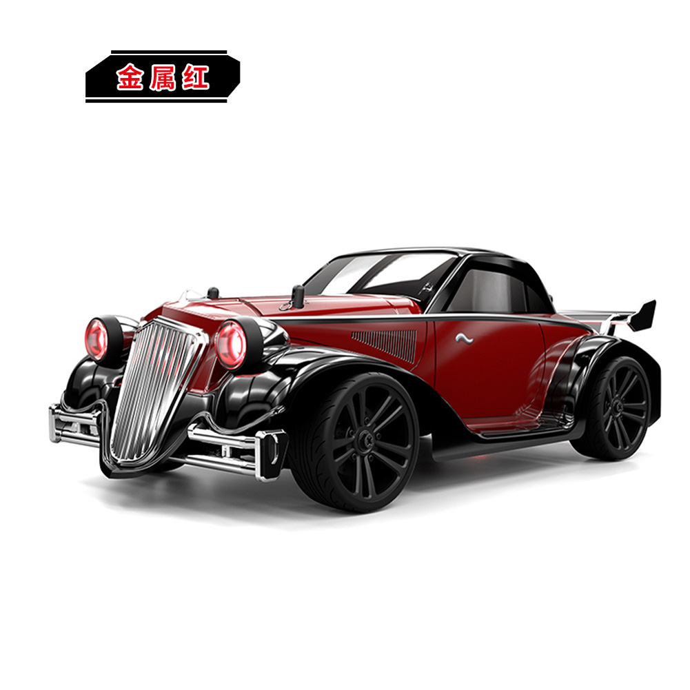 1:16 Remote Control Car 4wd Flat Running Retro Drift Car with Light Off-road Vehicle Model Toys