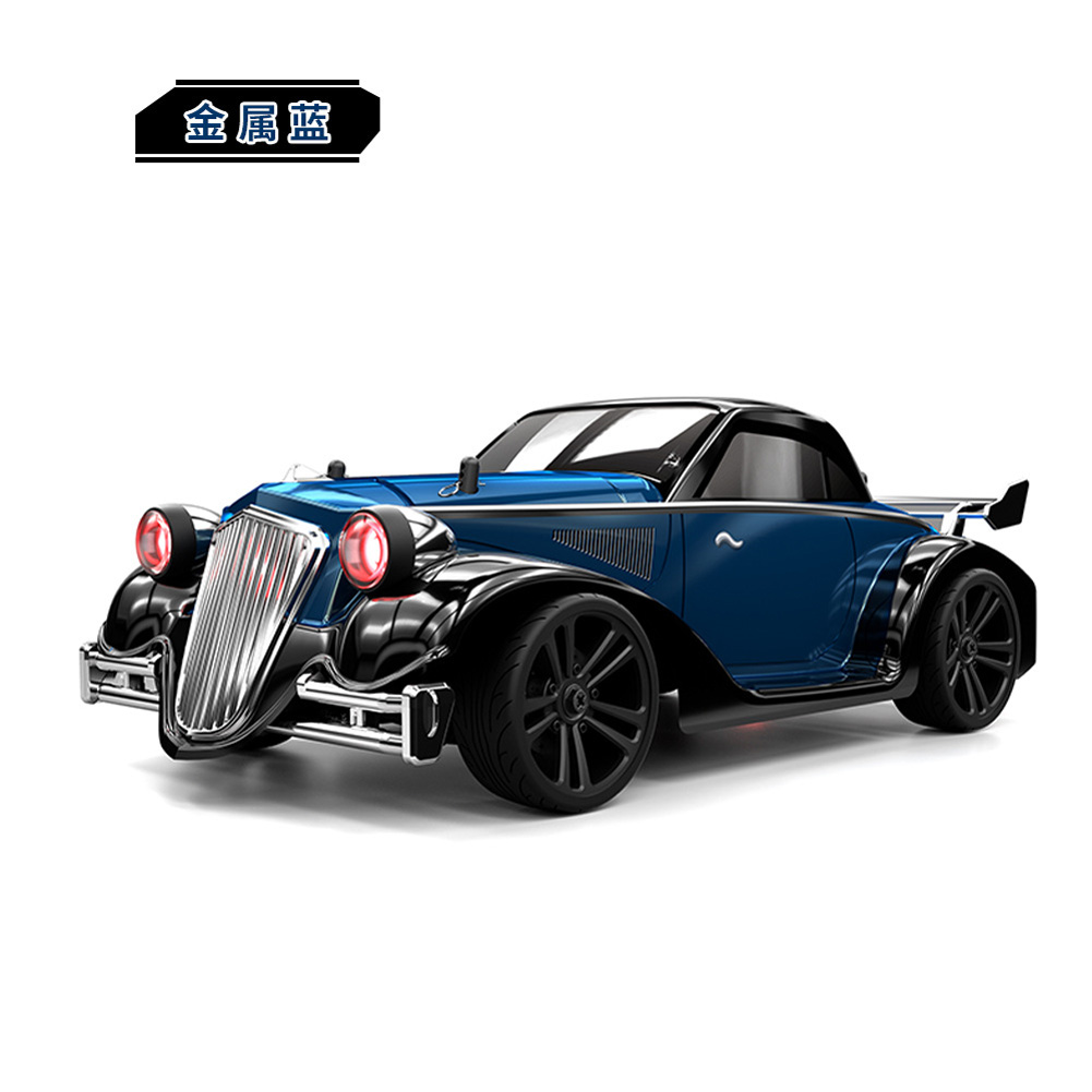 1:16 Remote Control Car 4wd Flat Running Retro Drift Car with Light Off-road Vehicle Model Toys