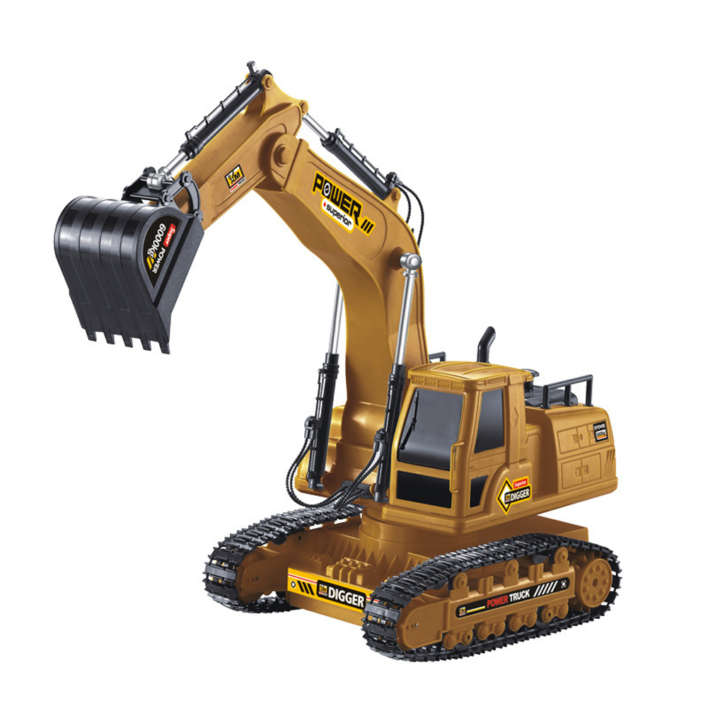 1:18 Children Simulation Electric Engineering Vehicle Toys 10-channel Remote Control Excavator Model 6810l