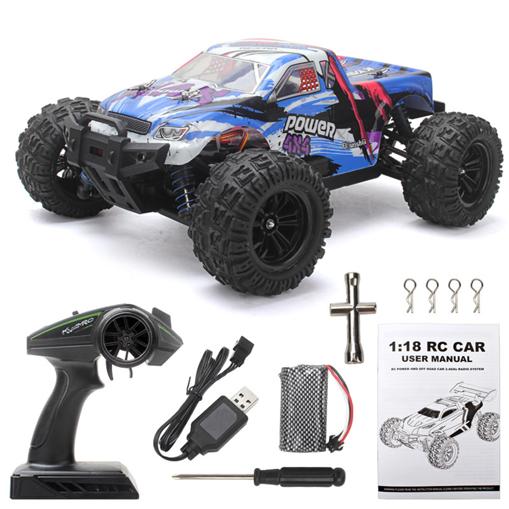 1:18 Full Scale High-speed Remote Control Car Four-wheel Drive Big-foot Off-road Vehicle Racing Car Toy K