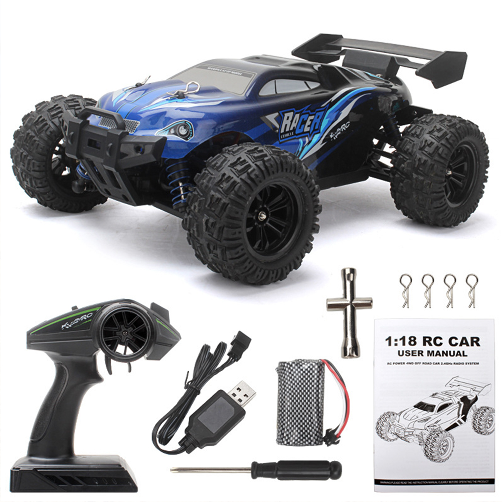 1:18 Full Scale High-speed Remote Control Car Four-wheel Drive Big-foot Off-road Vehicle Racing Car Toy K