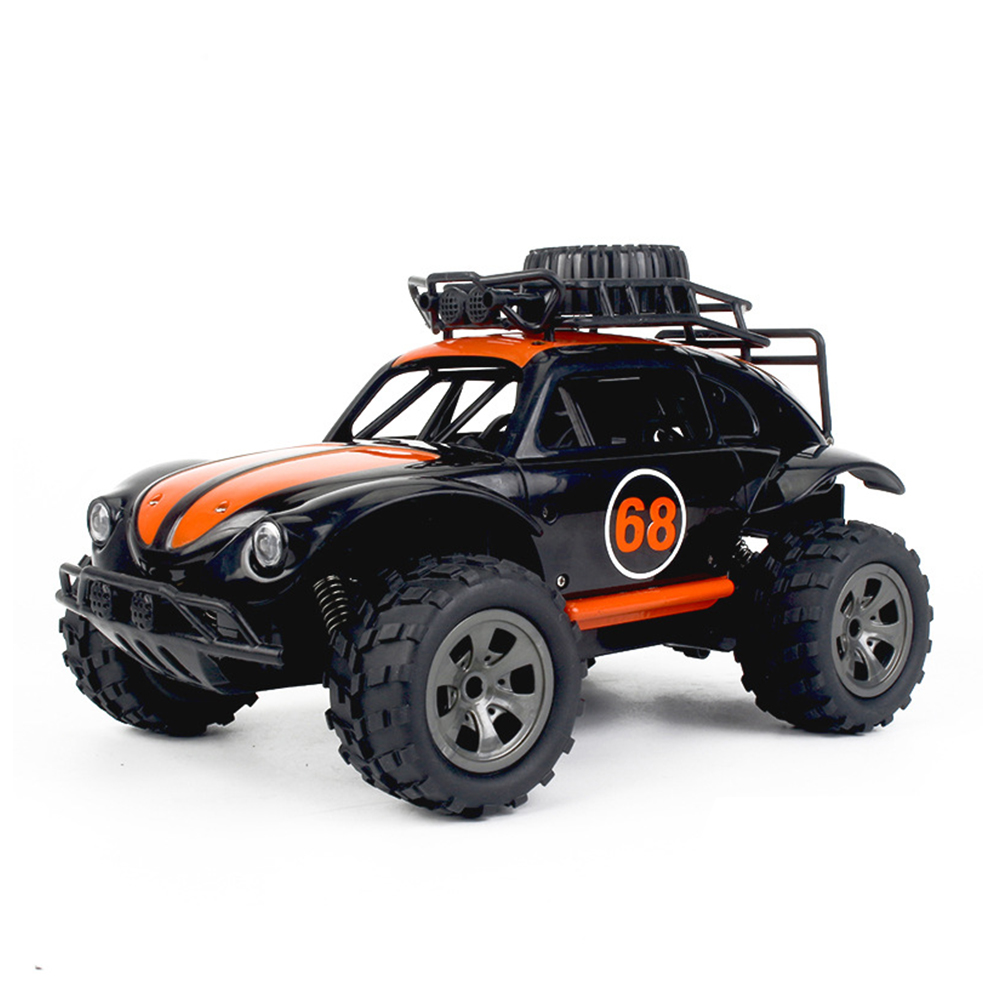 1:18 High-speed Off-road RC Car Toy 2.4g Rechargeable Classic Car Model Toy without headlights Yellow