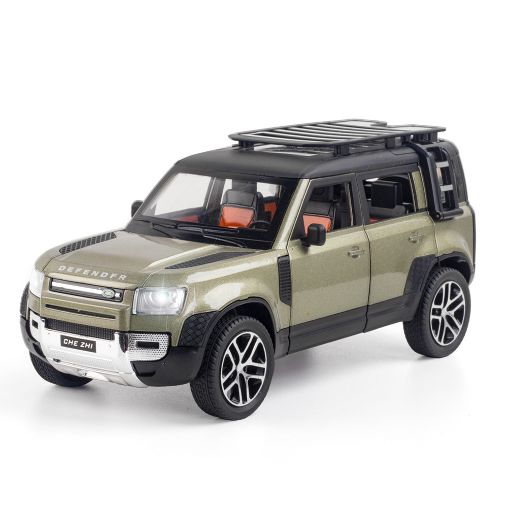 1:24 Alloy Pull-back Car Model Ornaments Simulation Off-road Vehicle With Sound Light For Kids Gifts