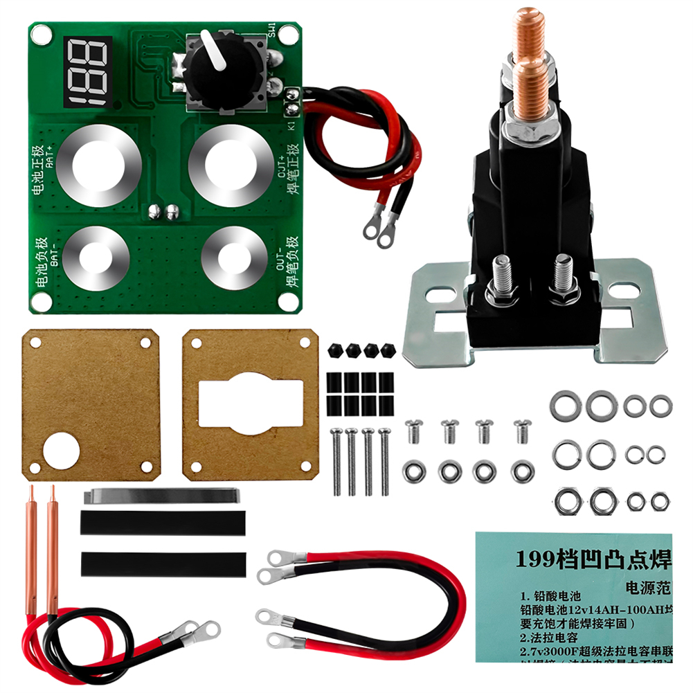 199 Levels 12v Relay Spot Welding Machine Control Board Diy Accessories Kit for Lithium Battery Ni-mh Battery