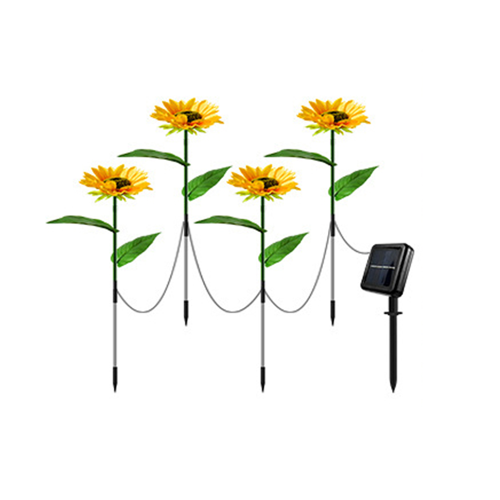 1pc/2pcs LED Solar Sunflowers Lights IP65 Waterproof Automatic On/off Garden Lights For Yard Patio Garden Pathway Porch Decor