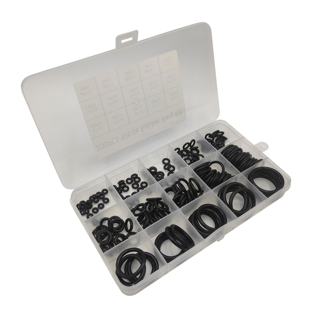 200pcs Rubber O-ring Washer Assortment Set 15 Sizes Wear-resistant Plumbing Gasket Seal Combination Kit