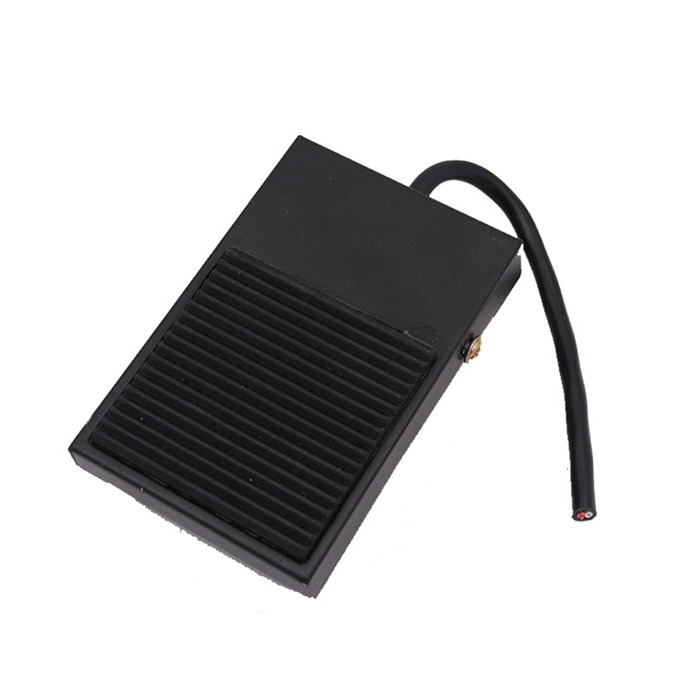 220v 10a Tfs-1 Metal Foot Pedal Switch with 10CM Cable Non-slip Waterproof Footswitch
