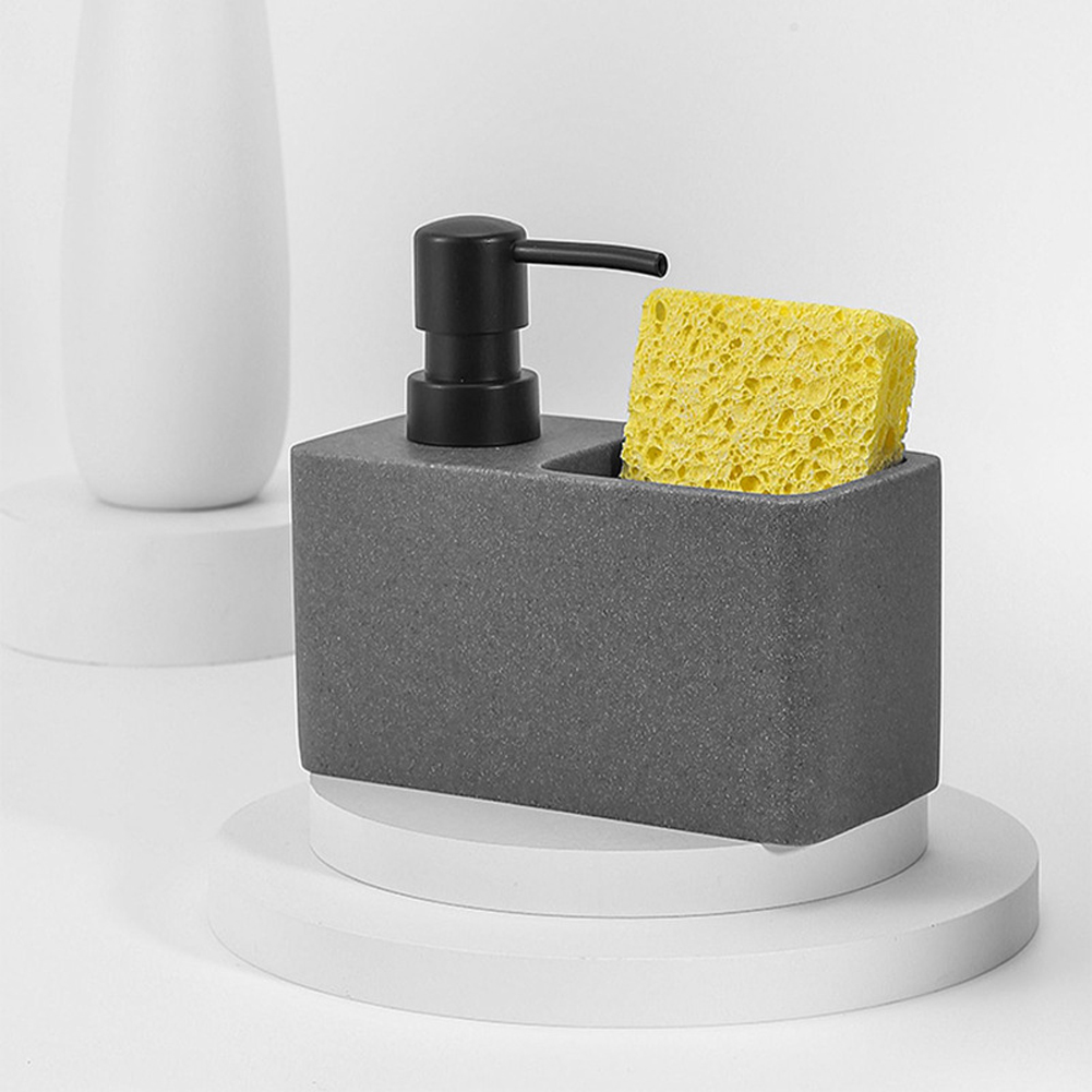 2-in-1 Kitchen Soap Dispenser Hand Sanitizer Bottle Organizer with Sponge Holder Kitchen Bathroom Accessories