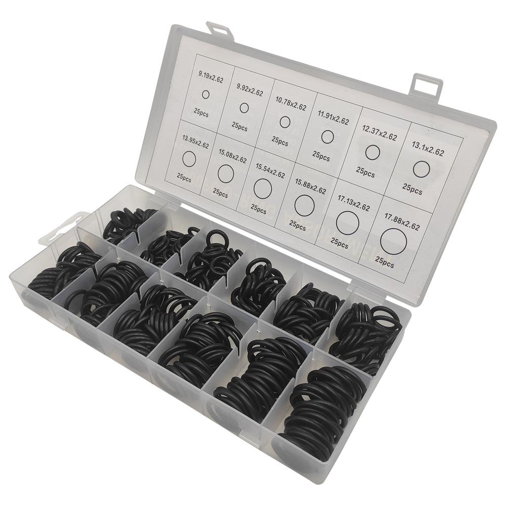 300pcs Rubber O-ring Kit 12 Sizes Washer Assortment Set Plumbing Gasket Seal Kit For Plumbing Faucet Repair