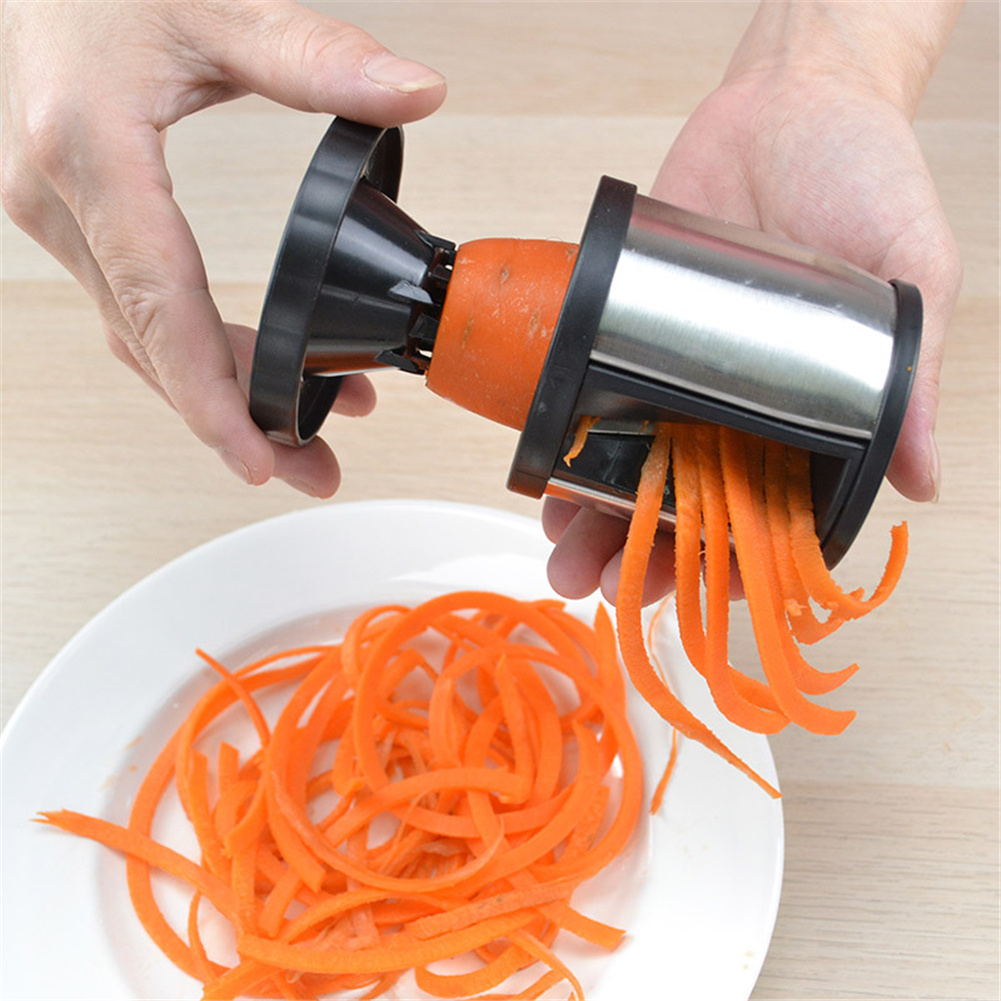 304 Stainless Steel Carrot Rotary Grater Spiral Vegetable  Cutter Zucchini Cutter Spiral Slicer