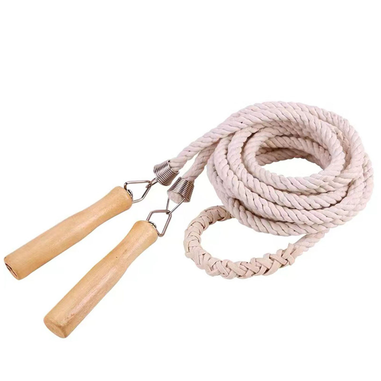 3pcs Skipping Rope With Wooden Handle Outdoor Activity Dutch Jump Rope For Kids Teenagers Grown-ups 16” & 22.9” & 32.8”