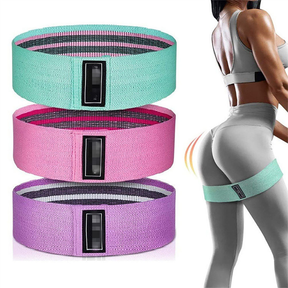 3pcs Yoga Resistance Band Elastic Breathable Anti-slip Pilates Stretching Pulling Band For Sports Fitness