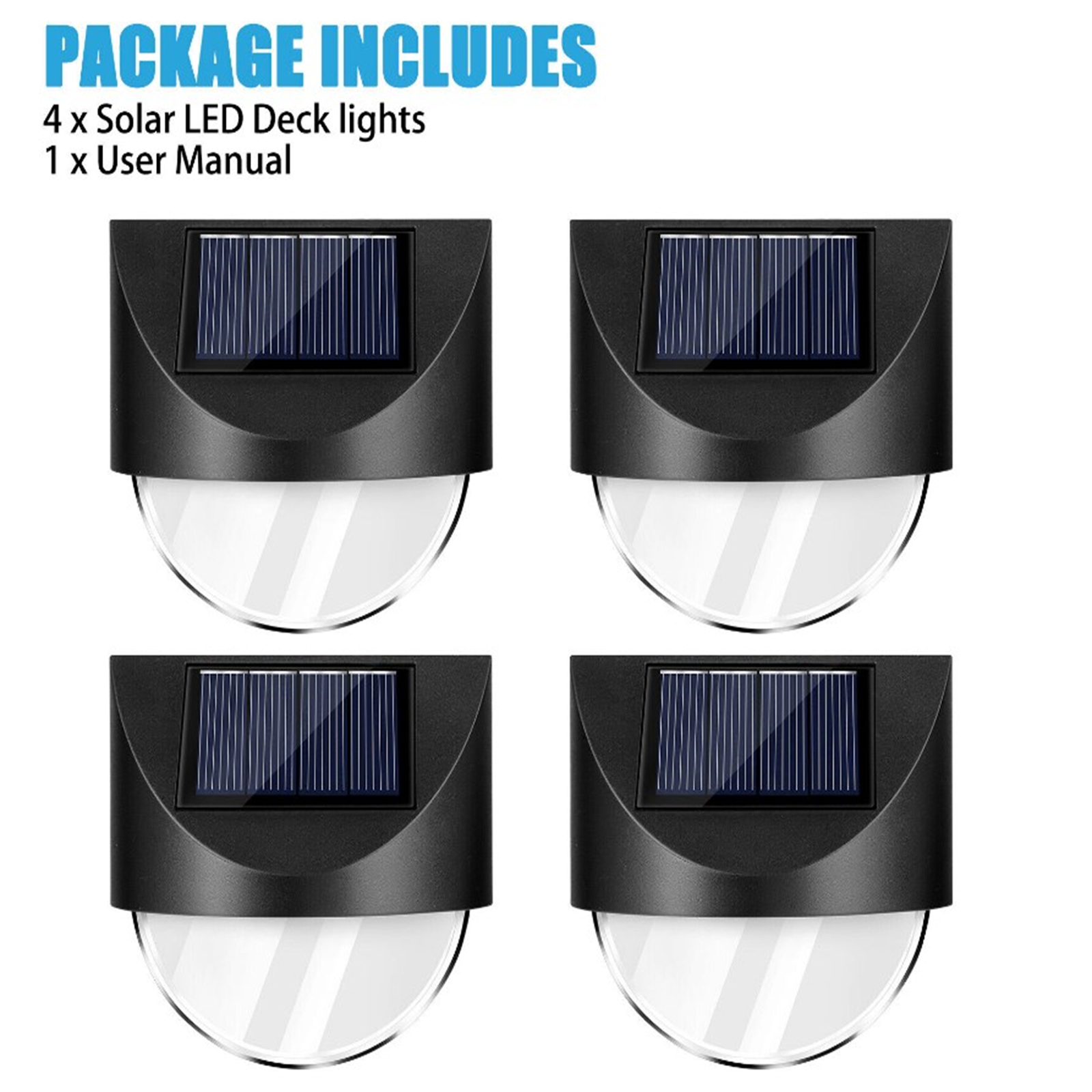 4 Packs LED Solar Wall Lights With 1.2V 600mAh Battery 22LM High Brightness Auto On/Off Dusk To Dawn Wall Lamp