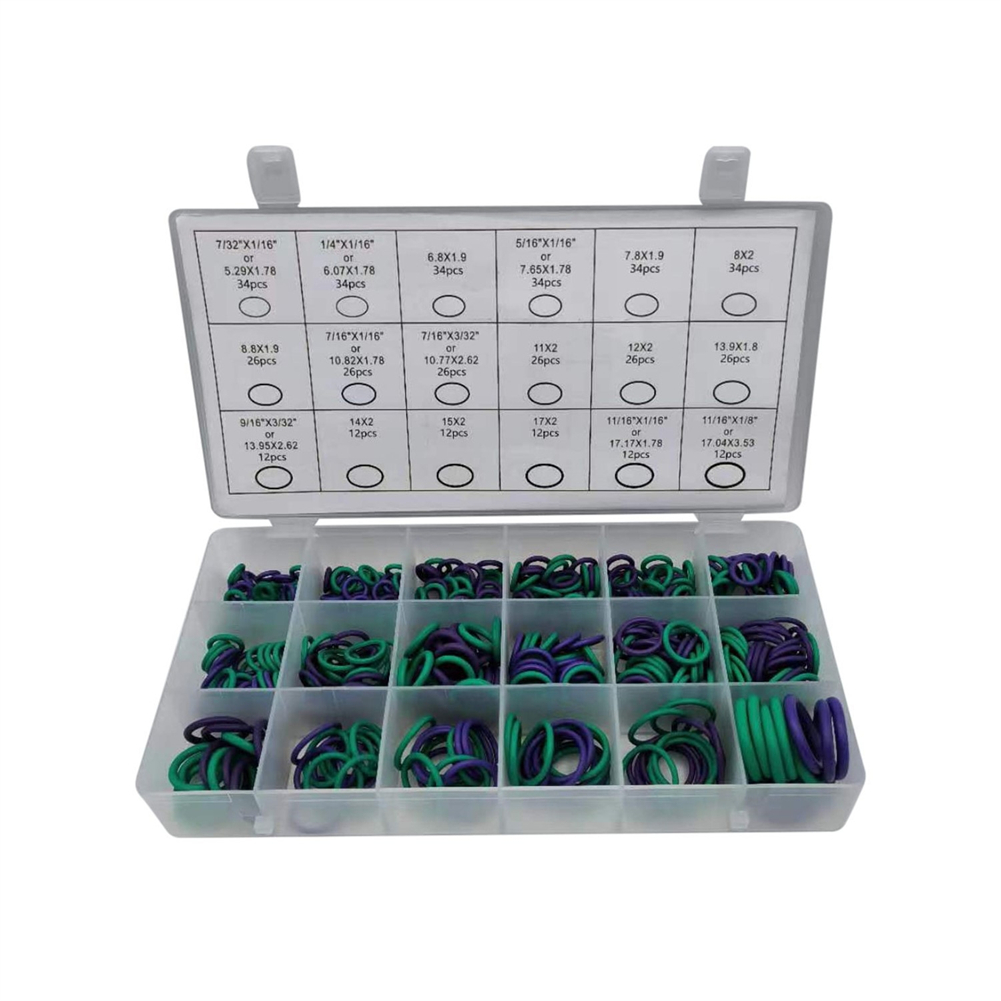 432pcs Rubber O-ring Assortment Kit Dual-color Sealing Ring Gasket Repair Washers For Electrical Appliances