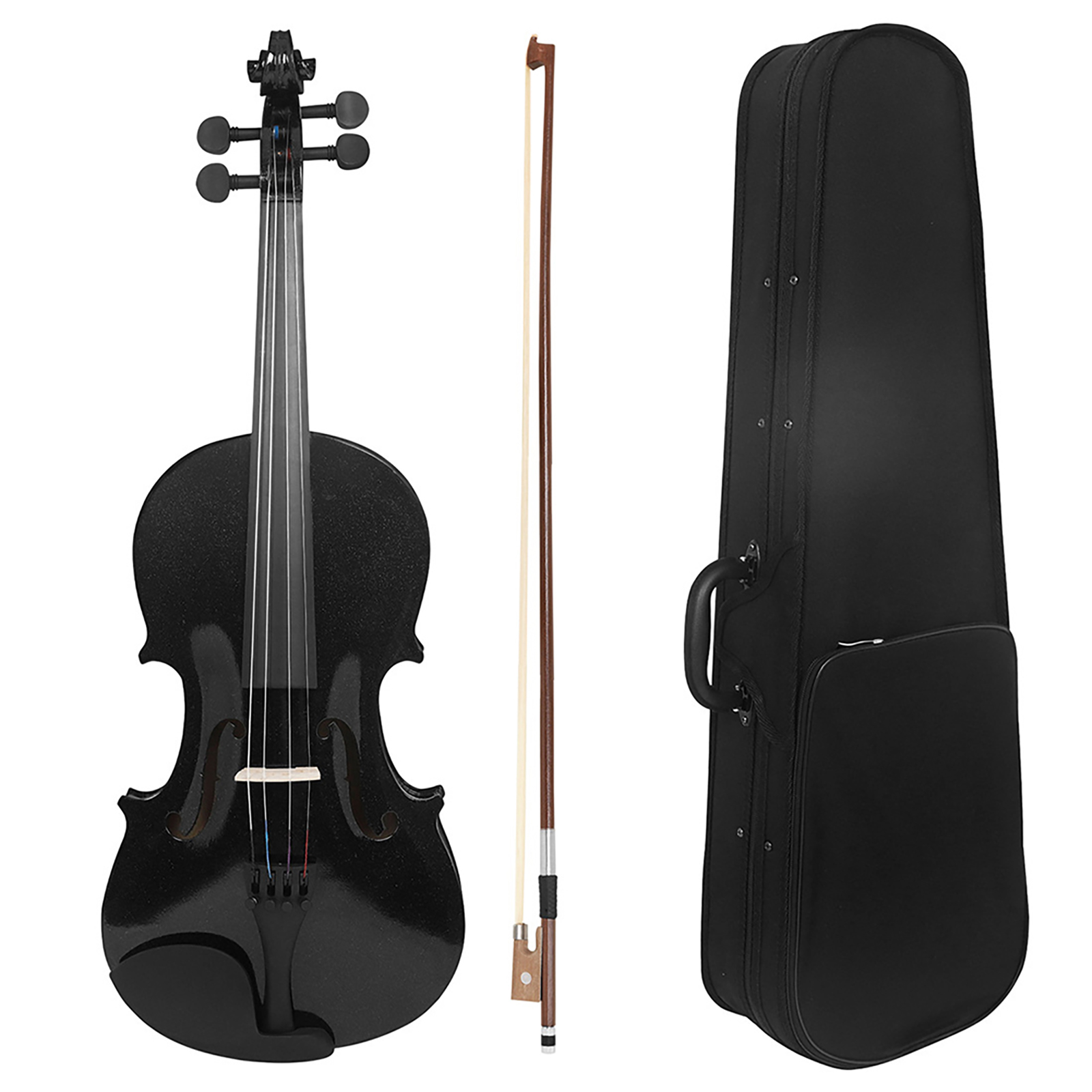 4/4 Violin Full Size With Carrying Case Bow Set Musical Instrument Beginners Kit Gift For Kids Students Learners