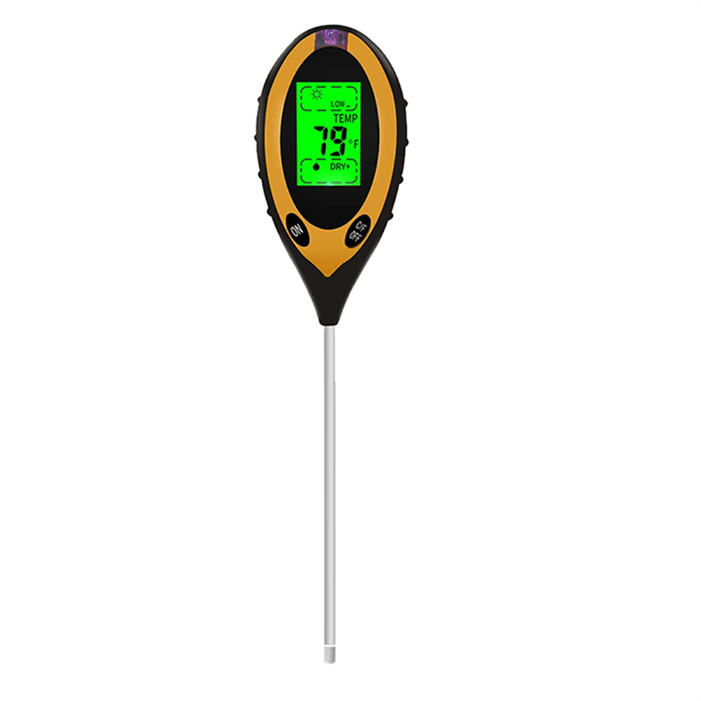 4-in-1 Soil Ph Meter Portable Lcd Screen Soil Acidity Temperature Humidity Sunlight Tester For Gardening Farming
