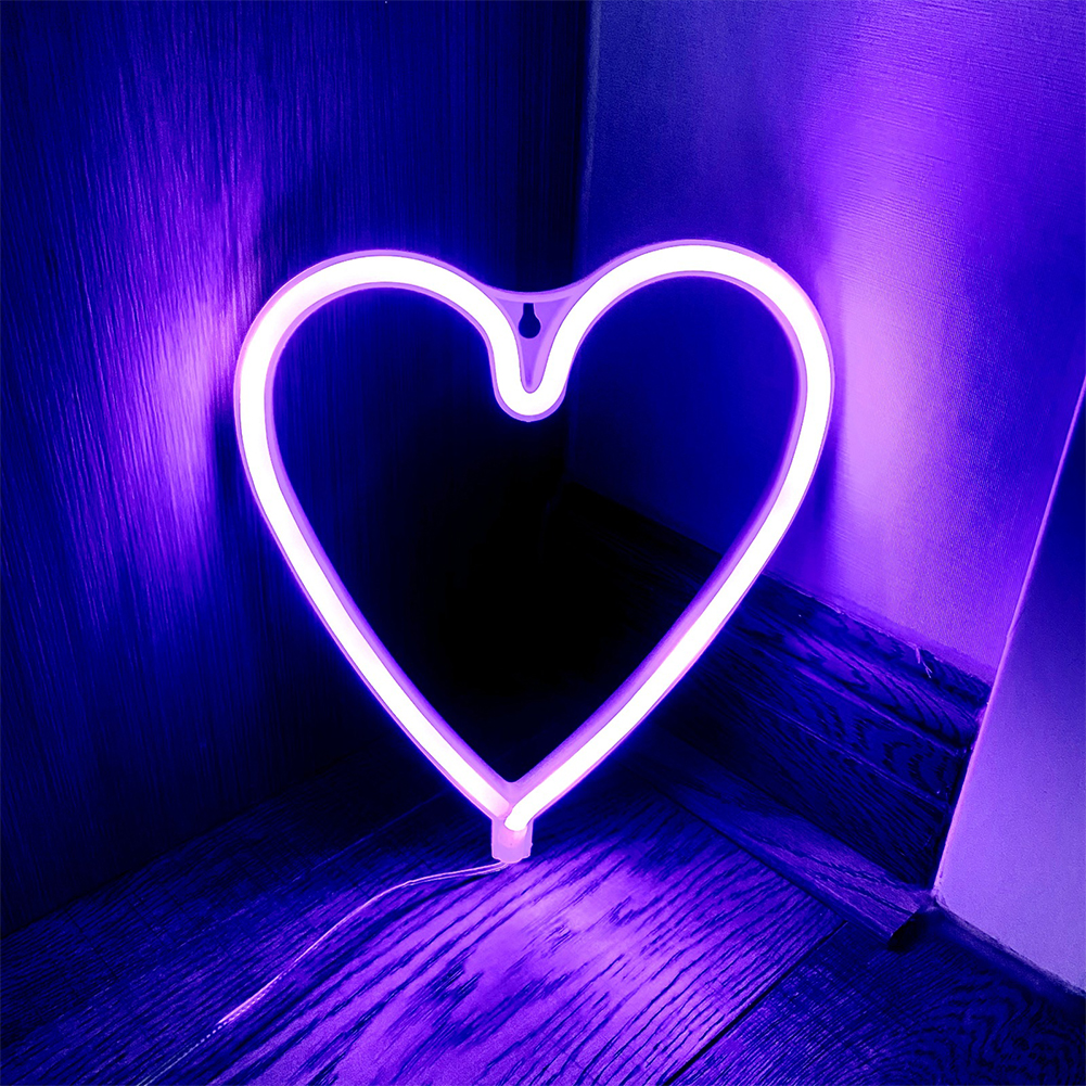 5v Led Neon Light Love Shape For Wedding Party Proposal Birthday Confession Scene Layout Decoration