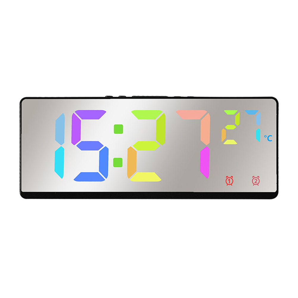 6.9 Inches Electronic Alarm Clock 5 Levels Brightness Adjustable Large Screen Student Desk Clock Table Clock