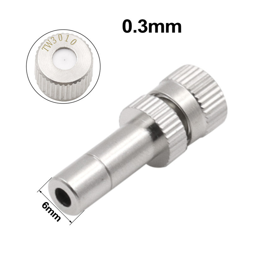 6mm Connectors Low Pressure Fogging Nozzle Water Spray Nozzle Humidification Dust Removal Cooling 0.8mm