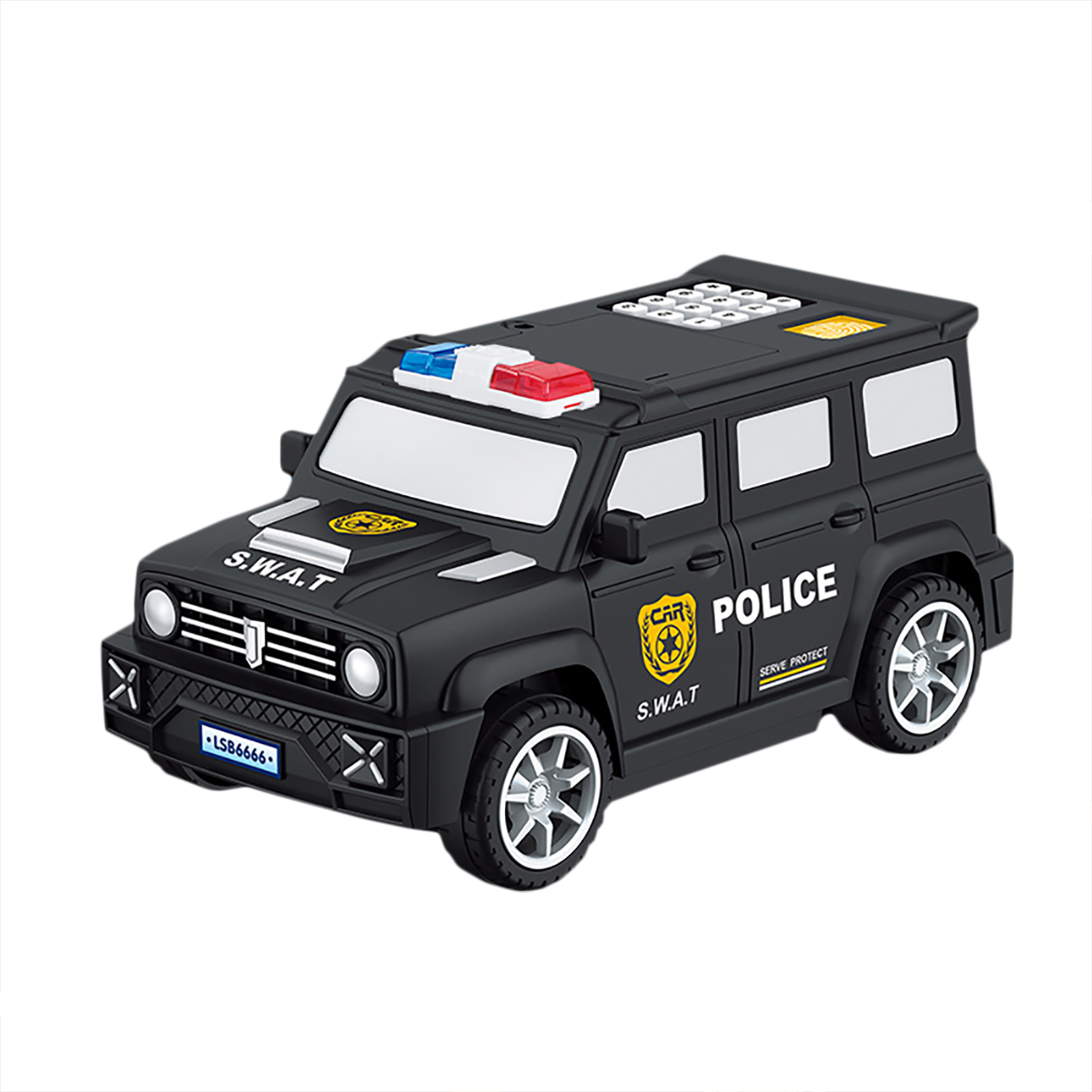 ATM Piggy Bank Car Password Piggy Bank Simulated Fingerprint Unlock Automatic Roll Money Truck Puzzle Toy For Children