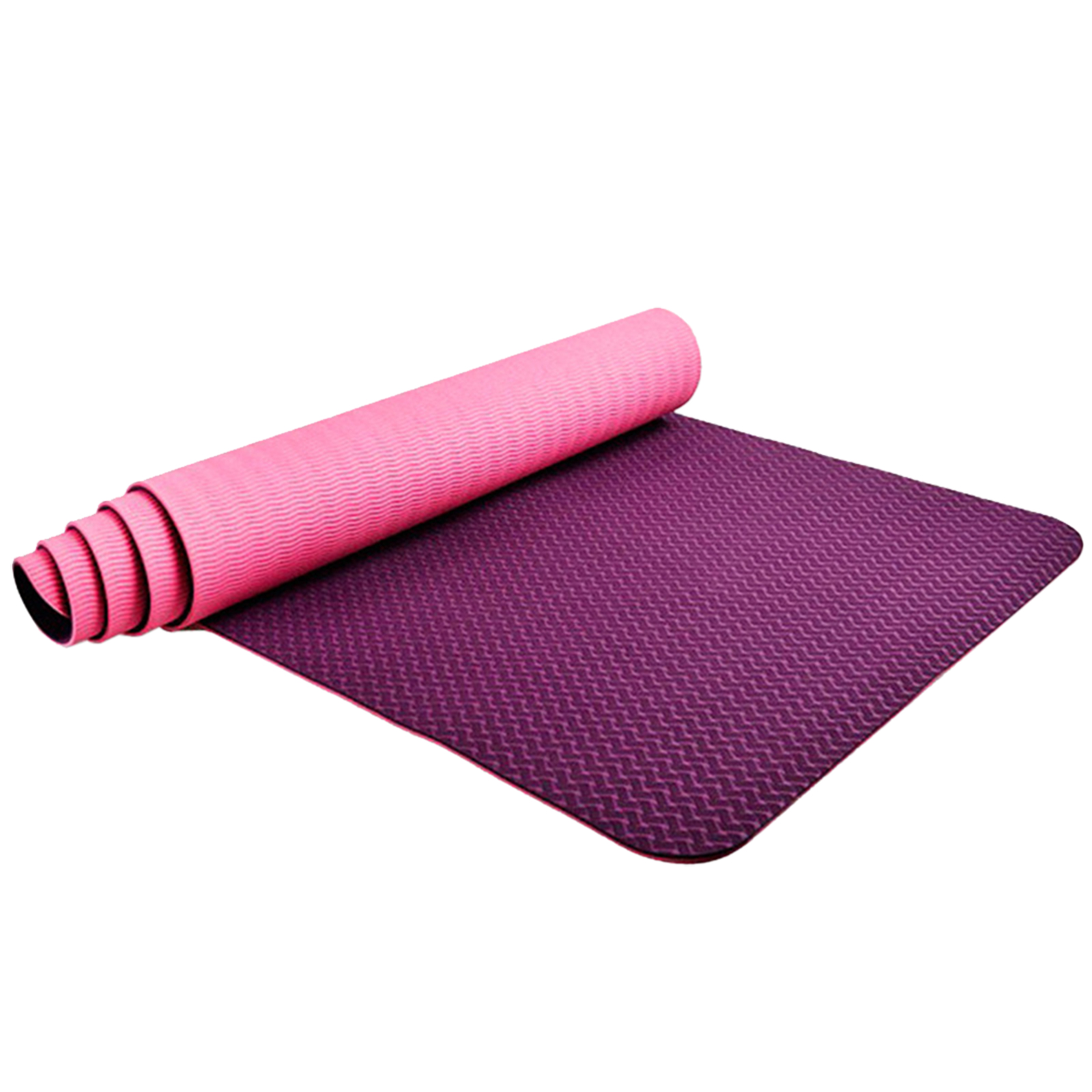 Anti-Slip Yoga Mat Lightweight 6mm Eco-friendly Fitness Mat With Carry Strap For Home Workout Travel Two-color blue 183 x 61 x 0.6cm