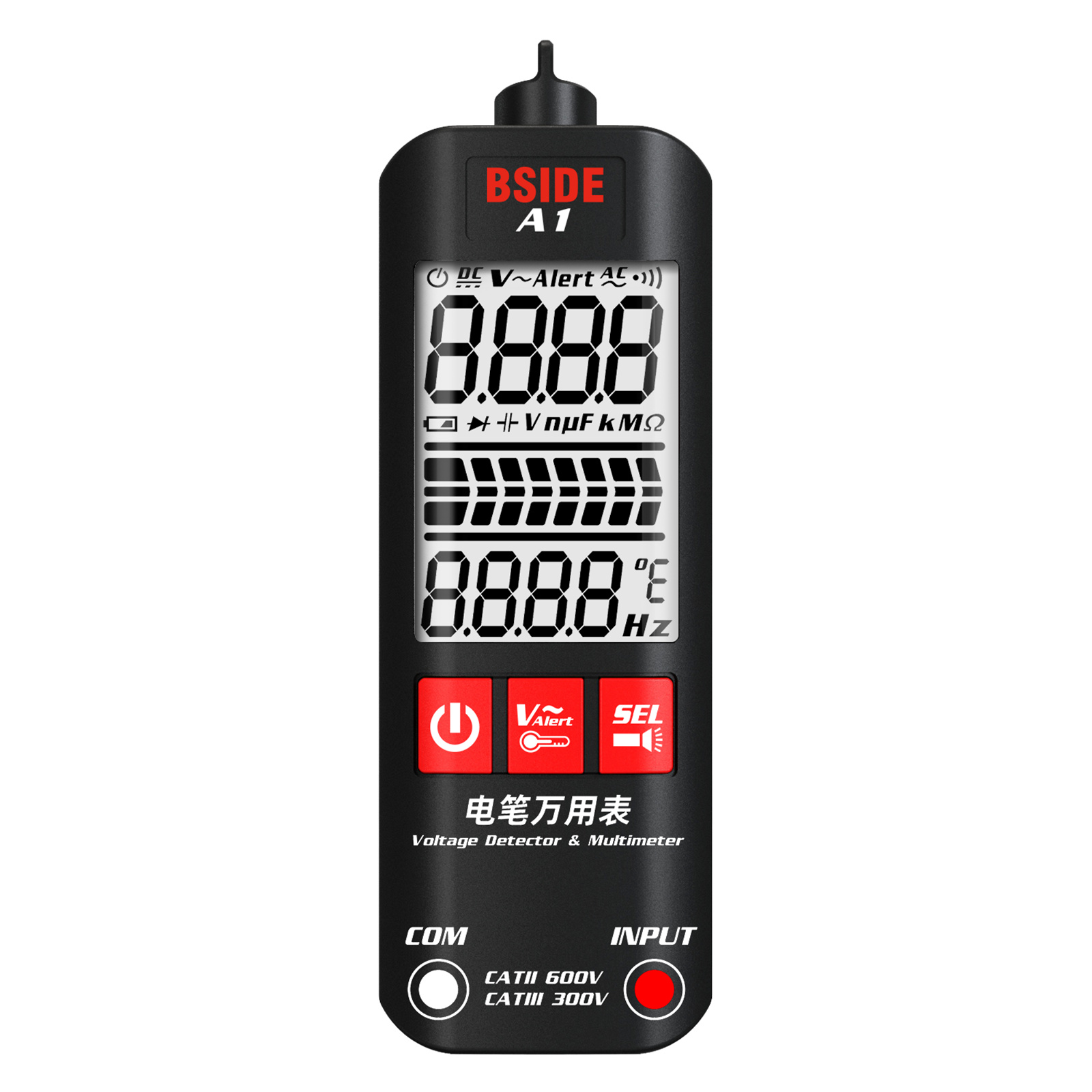 BSIDE Mini A1 Multimeter Voltage Tester Adjustable Sensitivity Dual-mode Smart Hand-held High-precision Detection
