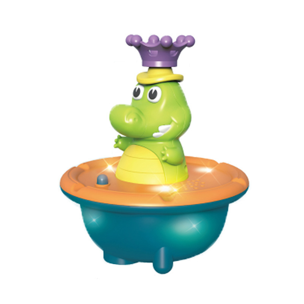 Baby Bathing Water Spray Toys Cute Rotating Sprinkler Crocodile Toy With Light Music Gifts For Boys Girls