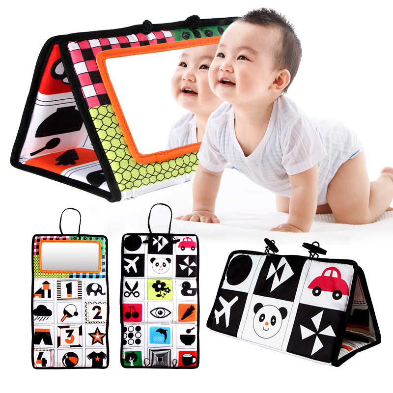 Baby Floor Mirror Toy Magic Mirror Sensory Toys For 6 -12 Months Babies Intelligence Development Crawl Toys
