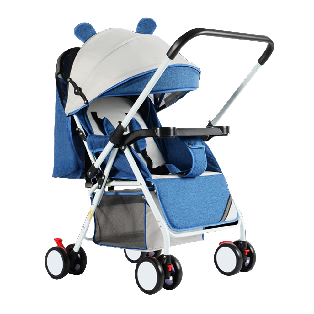 Baby Stroller Lightweight Foldable Two-way Shock Absorption Four-wheel Baby Carriage
