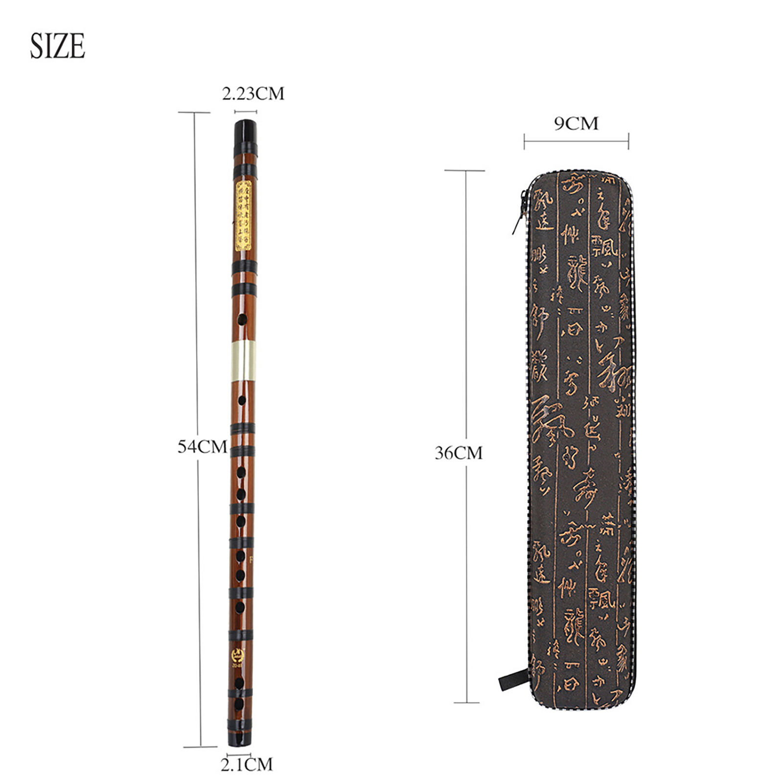 Bamboo Flute Dizi Traditional Handmade Chinese Musical Instrument Vintage Dizi With Membrane Cloth Box