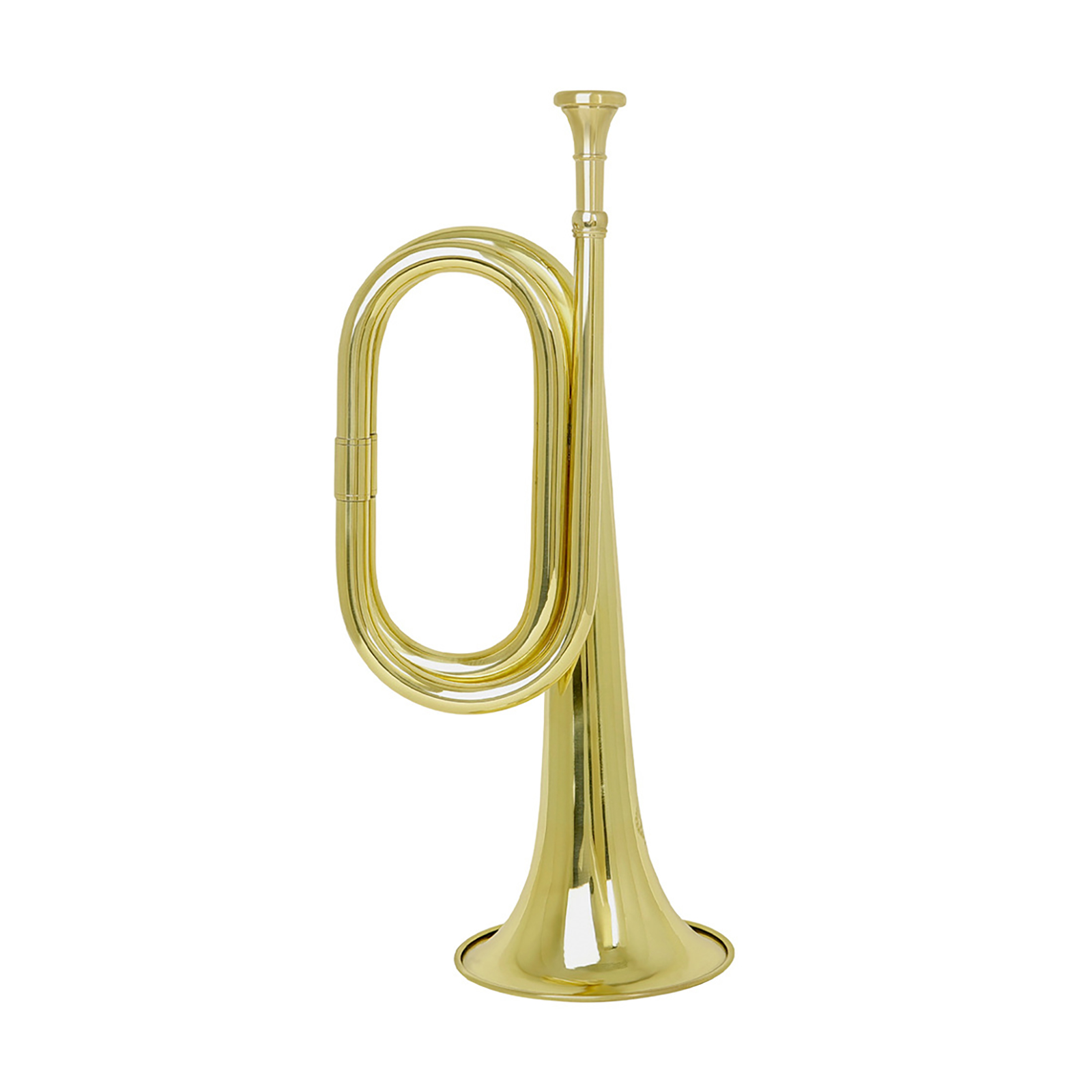Bugle Trumpet Big Horn Thickened Tubes Curved Mouthpiece Interface Brass Horn School Wind Instrument