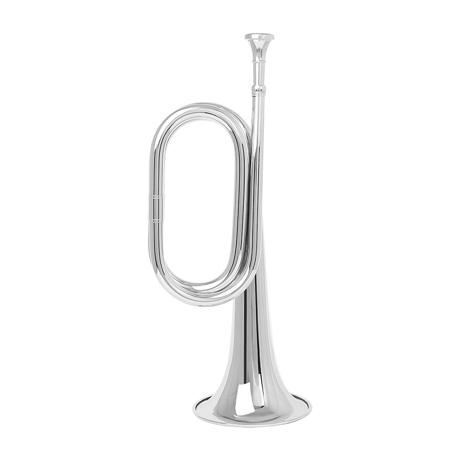 Bugle Trumpet Big Horn Thickened Tubes Curved Mouthpiece Interface Brass Horn School Wind Instrument