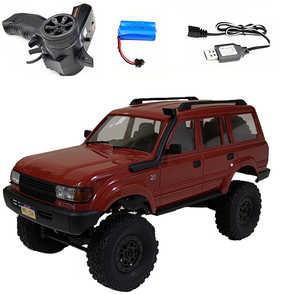 C54 RC Car for Wpl C54 Land Cruiser 4wd Lc80 Crawler Full Scale 260 Motor Off-road Climbing Vehicle Yellow