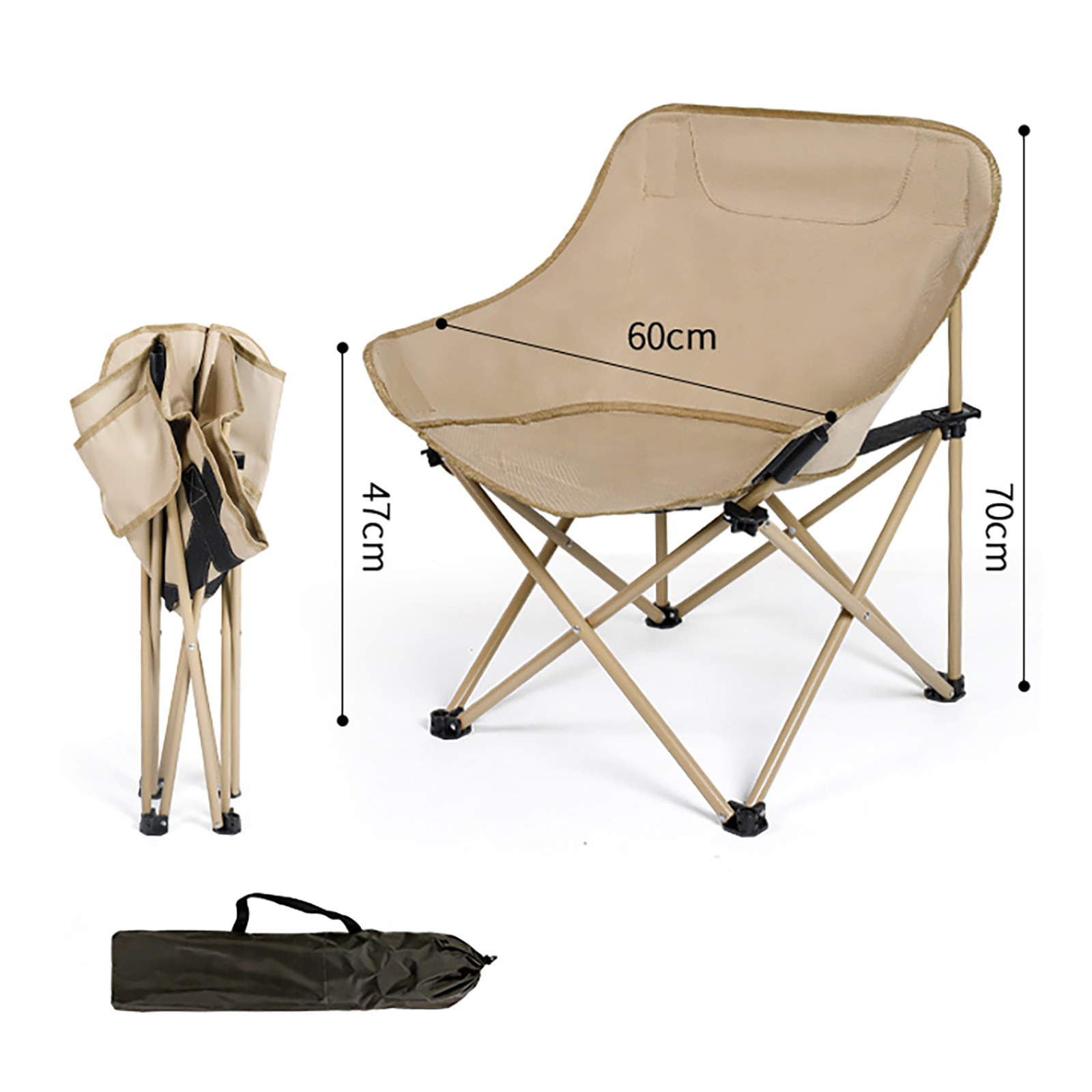 Camping Chairs Lawn Chairs Portable Chair Support 150kg Foldable Chair Backpacking Chair 600D Oxford Cloth + Aluminum Alloy