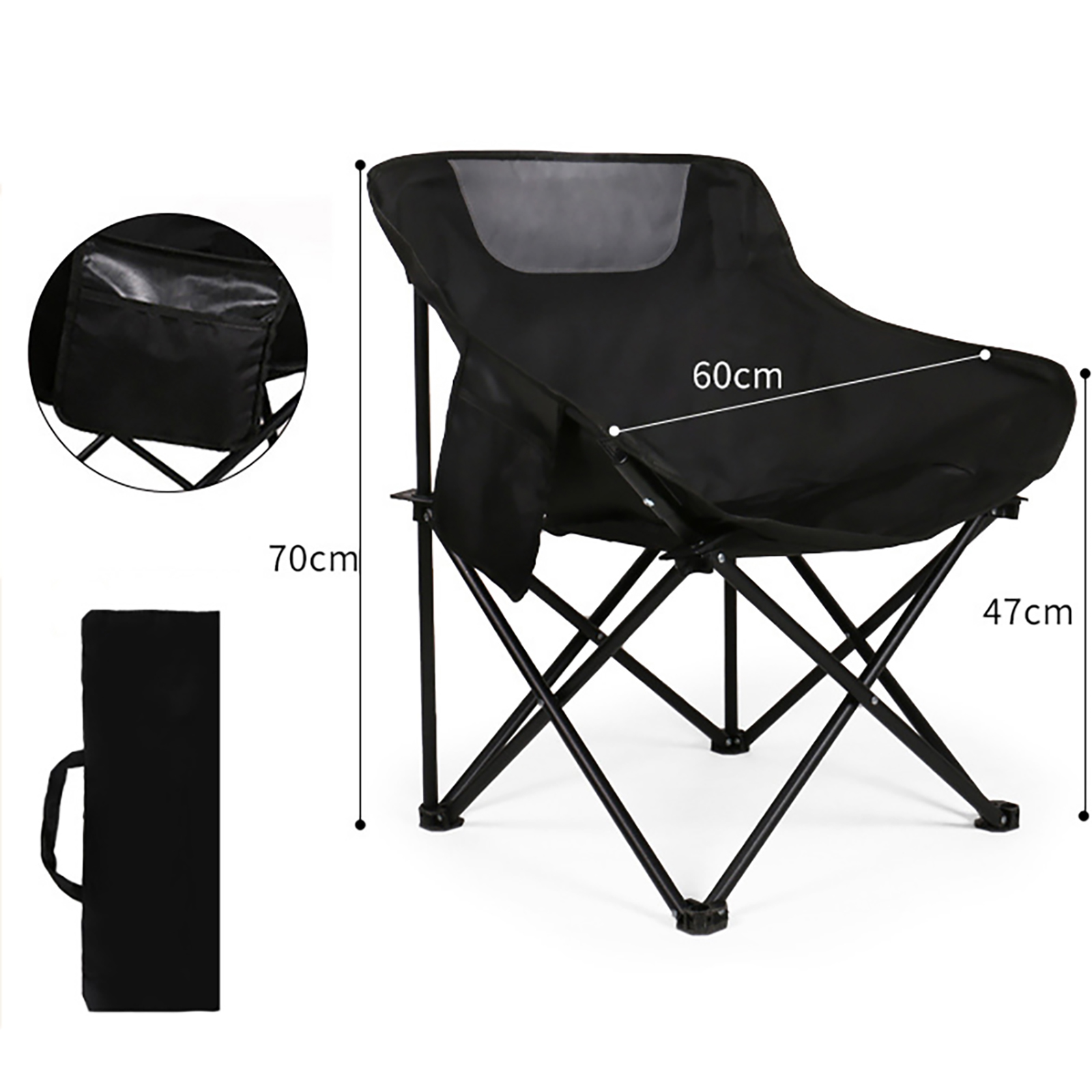 Camping Chairs Lawn Chairs Portable Chair Support 150kg Foldable Chair Backpacking Chair 600D Oxford Cloth + Aluminum Alloy
