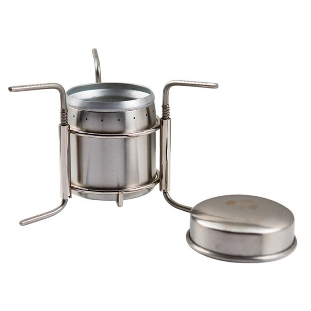 Camping Picnic Stove Stainless Steel Outdoor Alcohol Stove Portable Liquid Burner Furnace Hot Pot Cooker