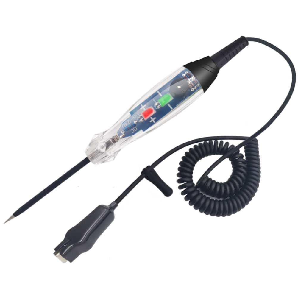 Car Led Circuit Tester Sound Light Alarm Measuring Pen Double Led Indication Light Fault Maintenance Detector 6-24v
