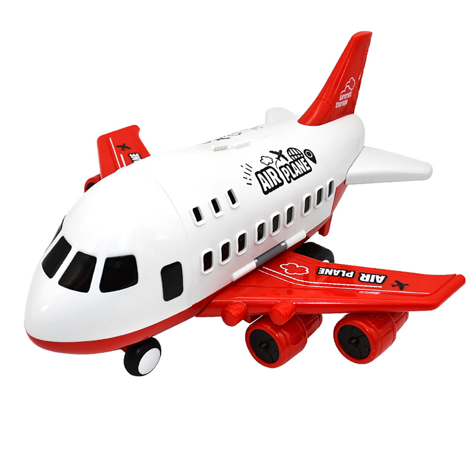 Children Airplane Model Toys Storable Inertial Alloy Car Model Ornaments Birthday Christmas Gifts For Boys