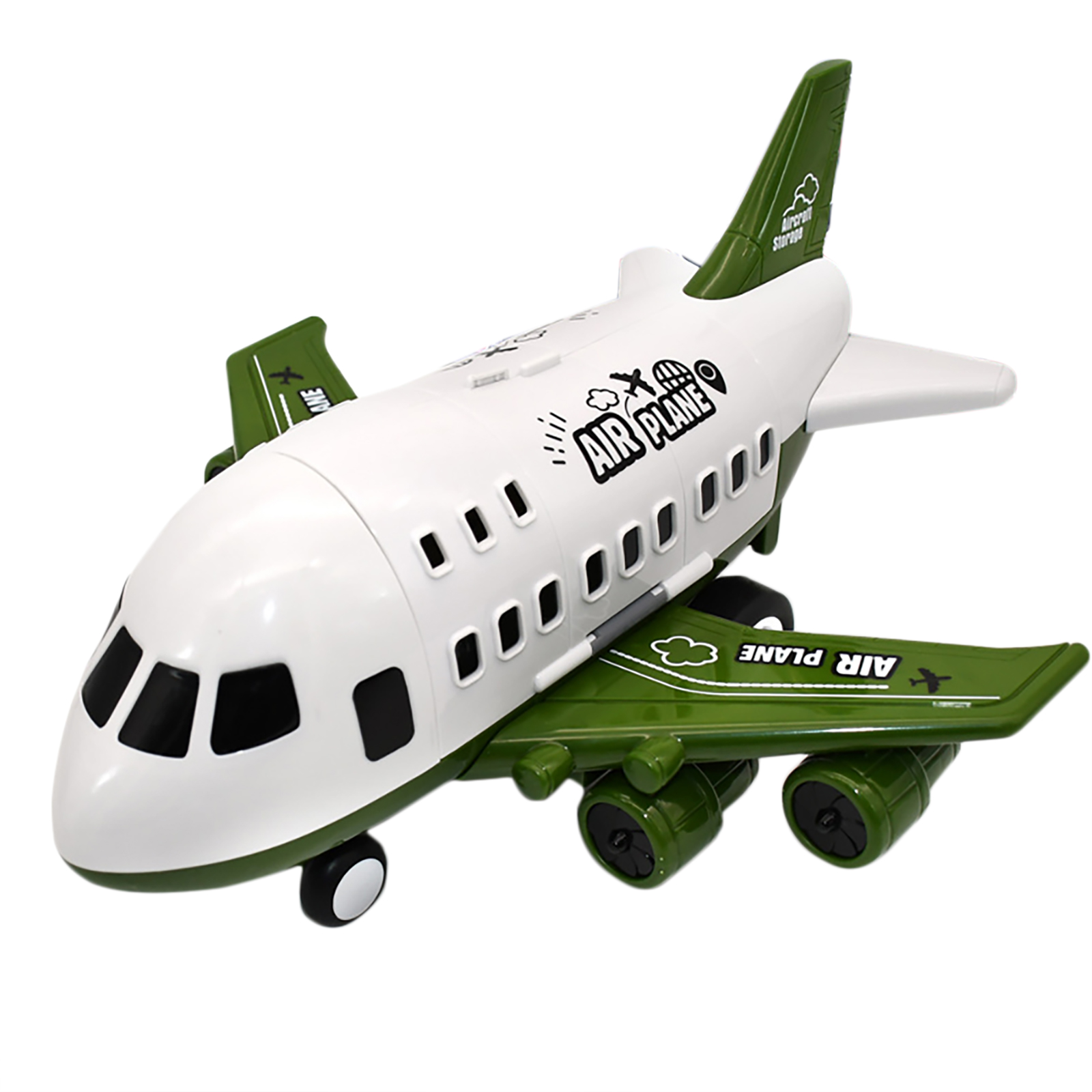 Children Airplane Model Toys Storable Inertial Alloy Car Model Ornaments Birthday Christmas Gifts For Boys