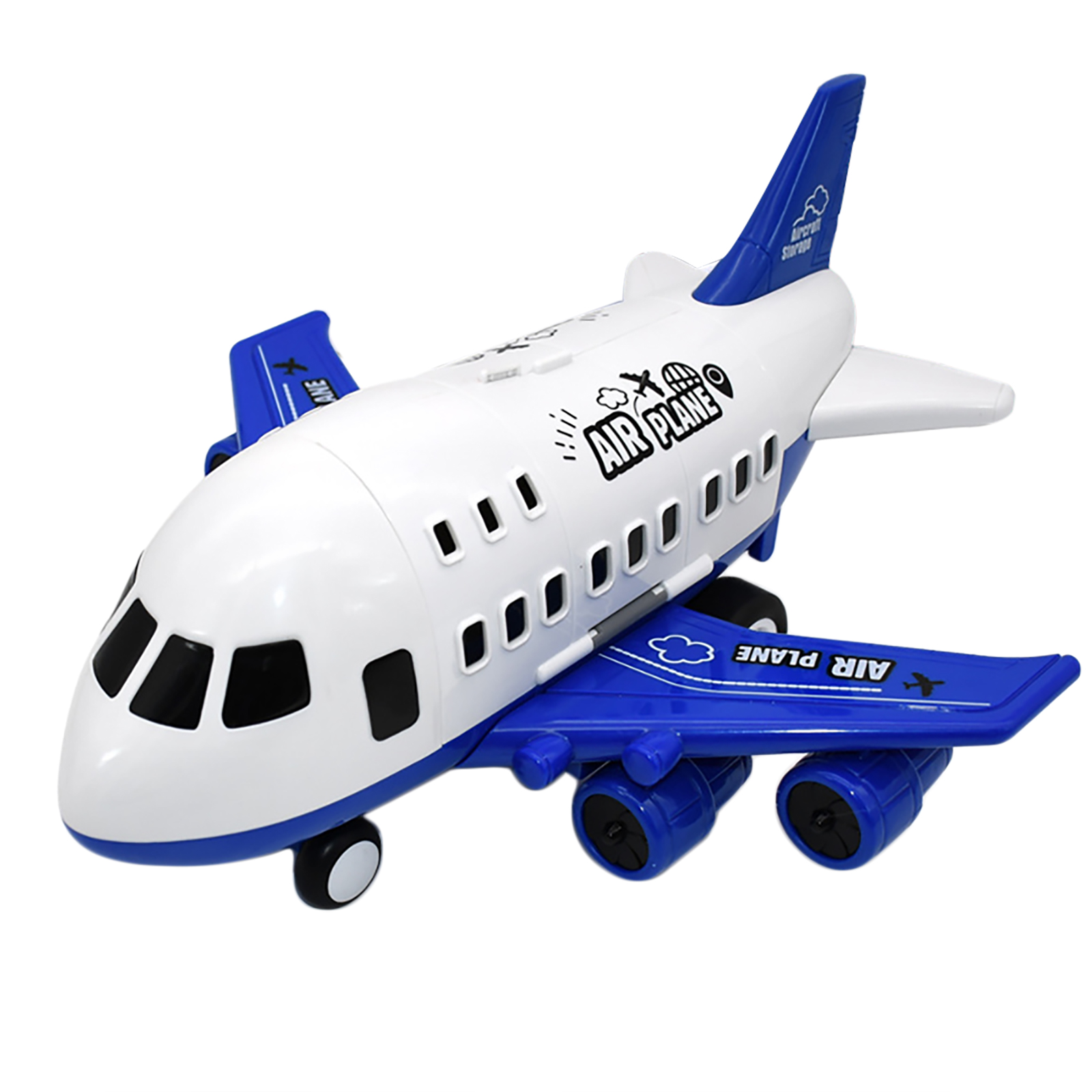 Children Airplane Model Toys Storable Inertial Alloy Car Model Ornaments Birthday Christmas Gifts For Boys