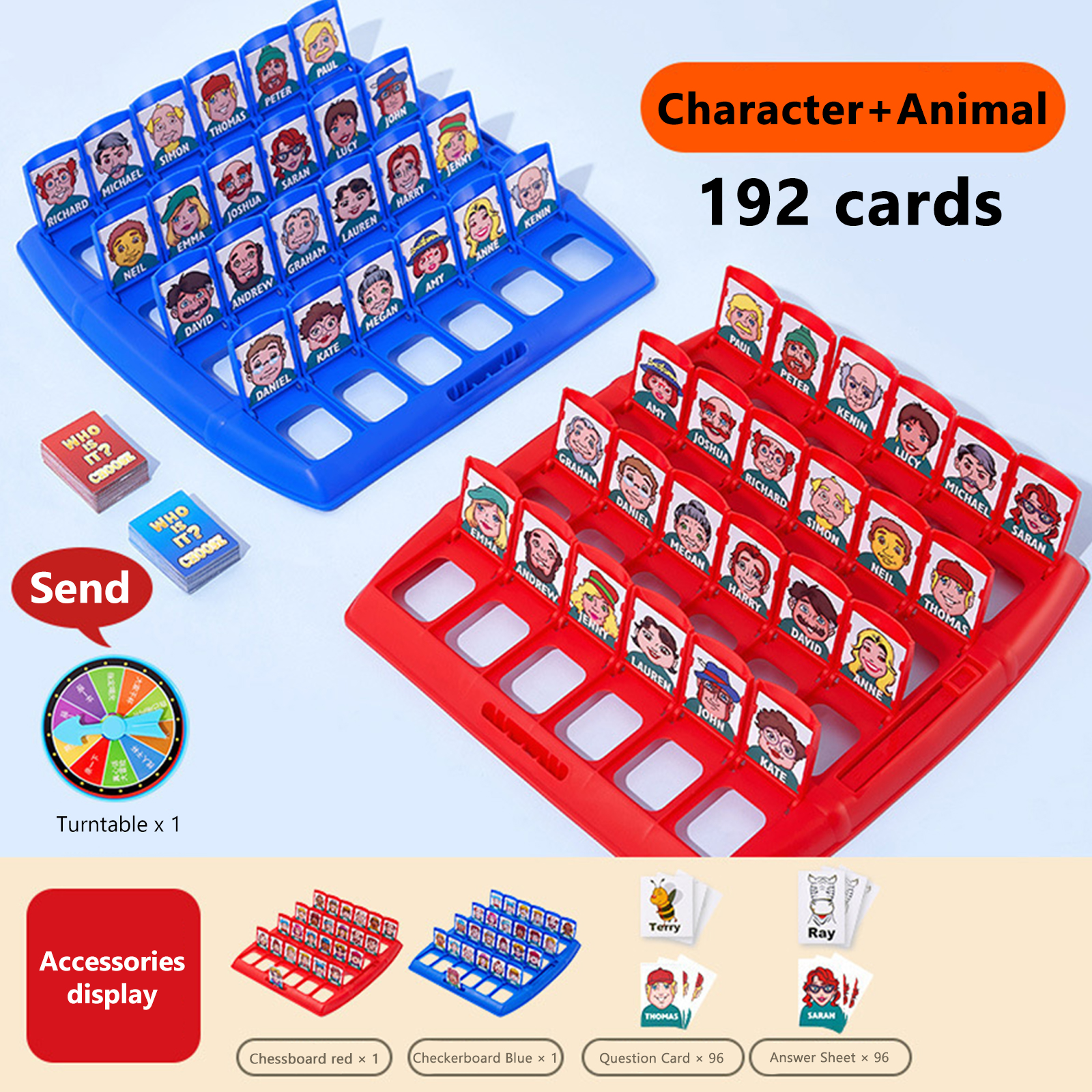 Children Board Game Guessing Who I Am Family Kids Puzzle Memory Training Entertainment Parent-child Interaction Toys