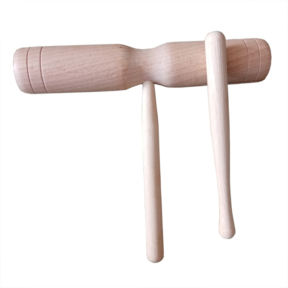 Children  Wooden  Percussion  Instrument Treble Bass Double Sound Tube Early Education Toys For Kids