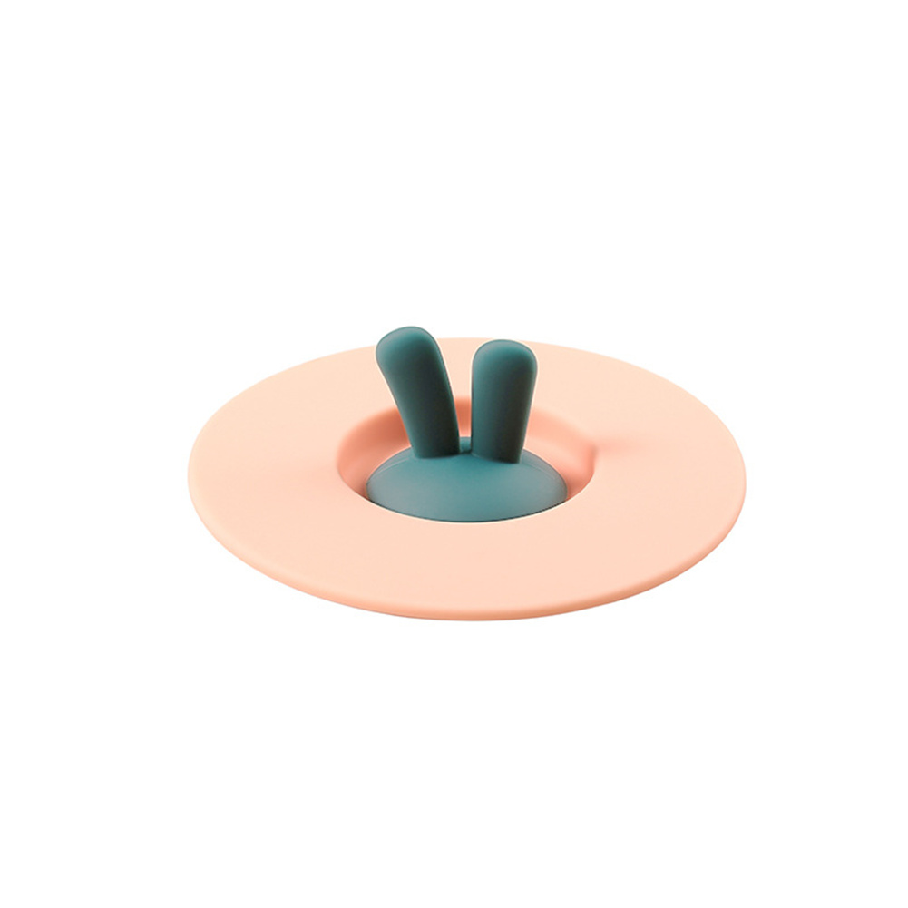 Cup  Lid Leak-proof Cartoon Rabbit Ears Shape Silicone Cup Seal Tableware Accessories